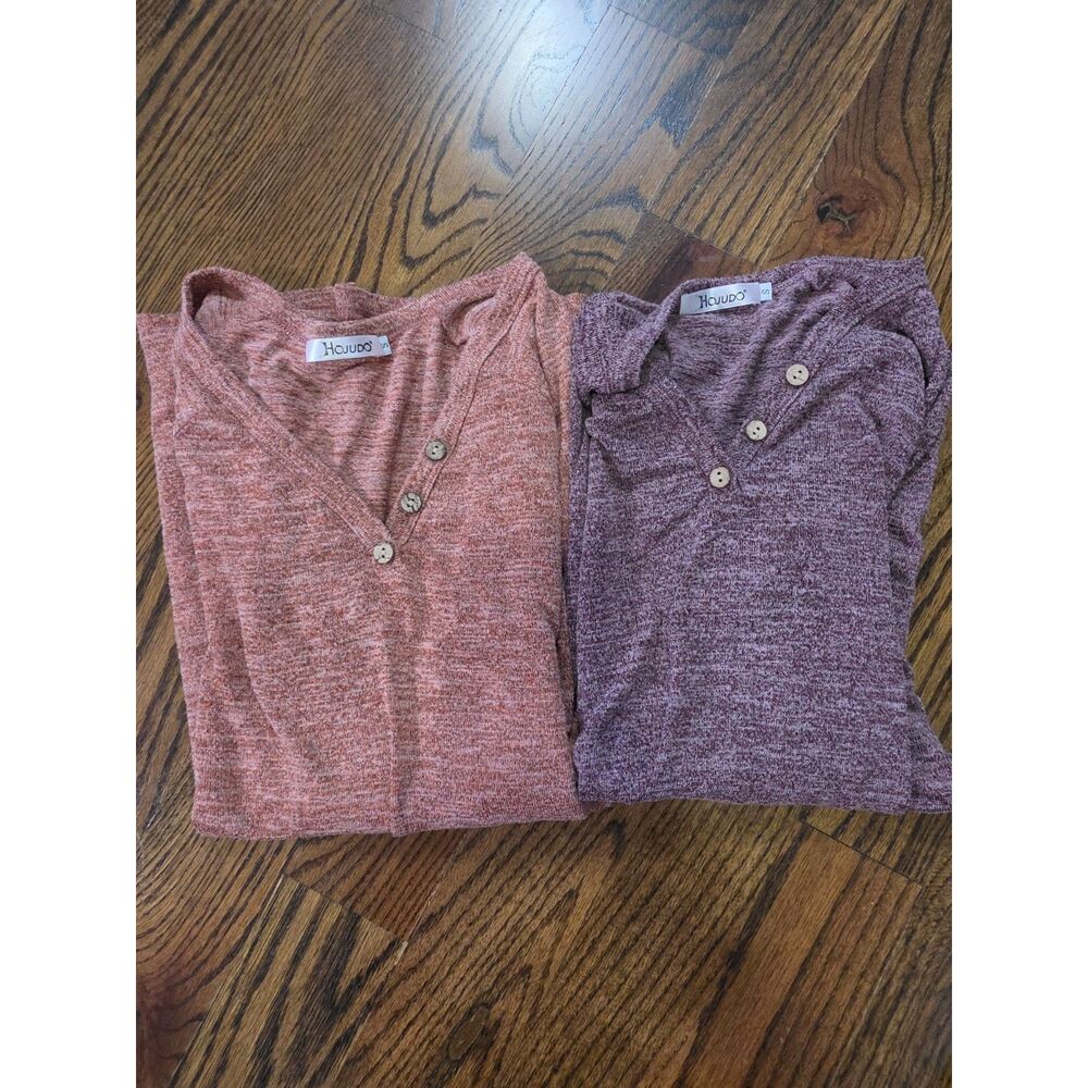 Pair of Women's knit Henleys Size Small.